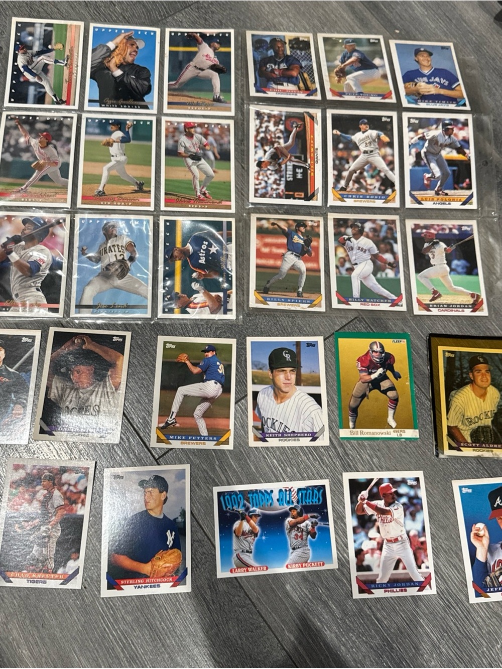 Mixed Baseball Trading Card Lot - Multi Color